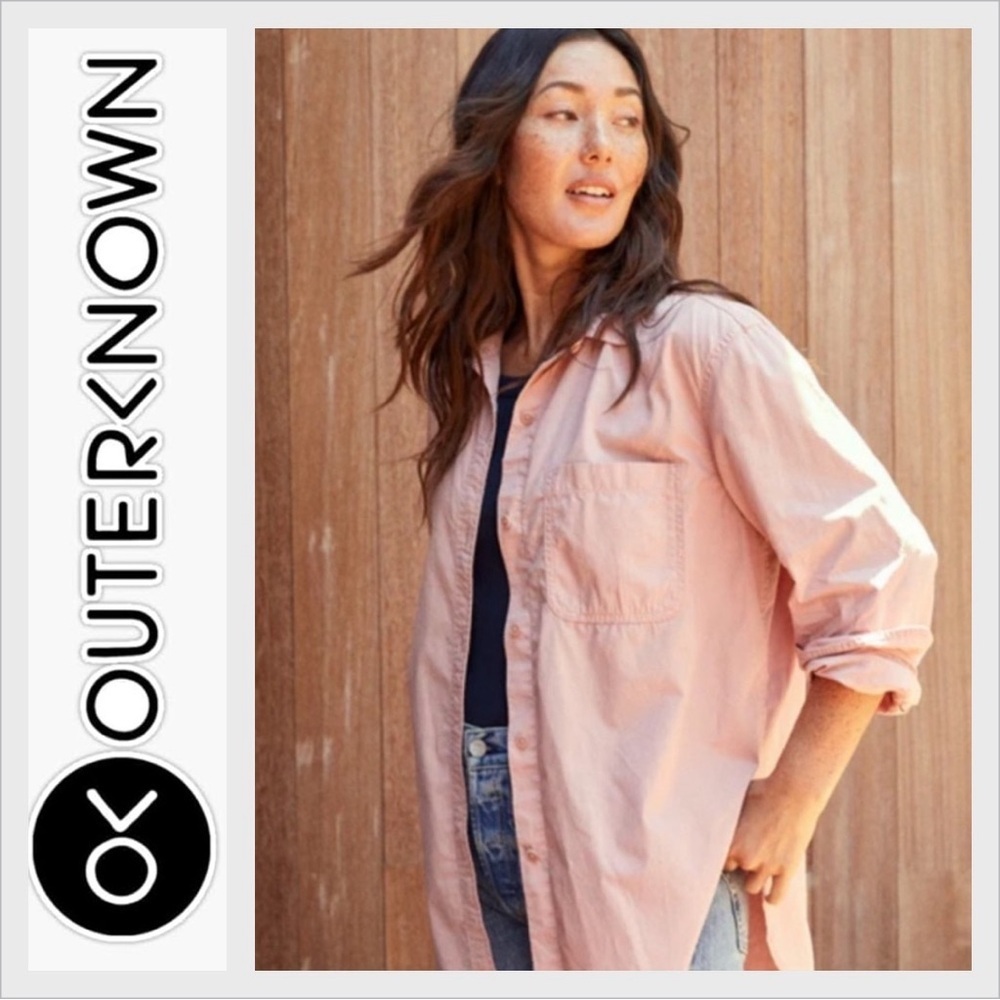 Outerknown the Weekend Shirt pink moment L organic cotton